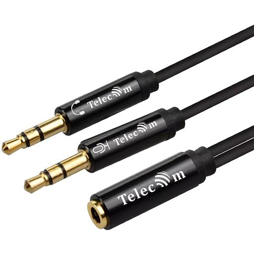 Кабель-адаптер 2*3.5ST(M)/3.5 ST(F), 0.2м, Telecom PRO VCOM Адаптер-переходник Telecom Jack 3.5 mm F/2 x Jack 3.5 mm M (TAV205M-0.2M) фото 4