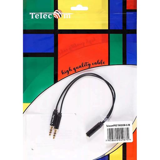 Кабель-адаптер 2*3.5ST(M)/3.5 ST(F), 0.2м, Telecom PRO VCOM Адаптер-переходник Telecom Jack 3.5 mm F/2 x Jack 3.5 mm M (TAV205M-0.2M) фото 8