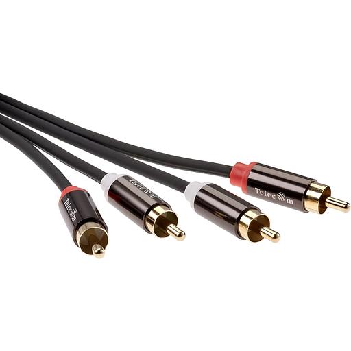 Кабель соединит 2xRCA (M) - 2xRCA (M),1.5m, TelecomPRO VCOM Кабель-переходник Telecom 2 x RCA M/2 x RCA M (TAV7158M-1.5M) фото 1