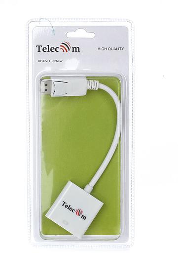 Кабель-переходник DP --> DVI-F 0,2m, Telecom (TA557) VCOM Telecom DP — DVI-F 0,2m (TA557) фото 3