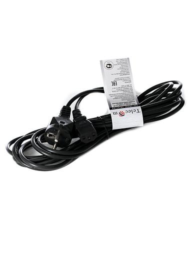 Кабель компьютер - розетка 220V <5.0м> (Европейский стандарт) VCOM Telecom TP021-5.0-BK фото 2
