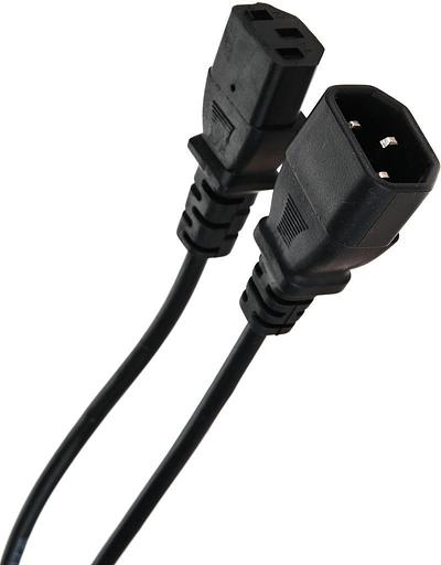 Кабель монитор - компьютер (UPS -> устройство) 220V {IEC-320-C13/C14} 1,8м VCOM Telecom TP020-1.8-BK фото 1