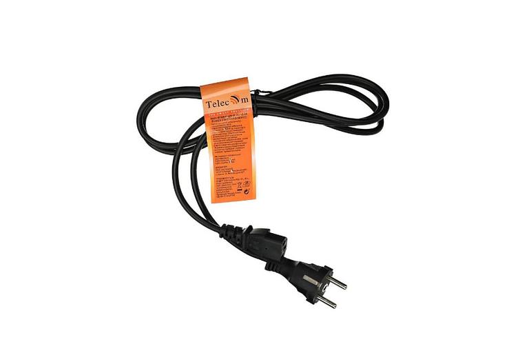 Кабель компьютер - розетка 220V EU (прямой) 3GX0,75mm2, 1,8m, медь, Telecom VCOM TE021-CU0.75-1.8M фото 2