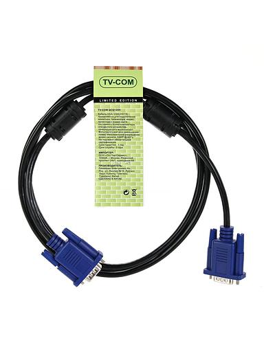 Кабель соединительный SVGA (15M/M) 1,8m 2 фильтра TV-COM VCOM VGA (m) - VGA (m) 1.8м (QCG120H-1.8M) фото 2