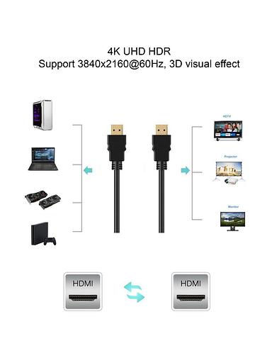 Кабель HDMI-19M --- HDMI-19M ver 2.0 4K*60Hz, 2m 2F Telecom Pro VCOM HDMI (m) - HDMI (m) 2м (TCG220F-2M) фото 5