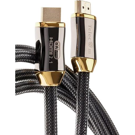 Кабель HDMI 19M/M,ver. 2.1, 8K@60 Hz 3m метал разъемы, нейлоновая оплетка Telecom VCOM Кабель Telecom HDMI (m)/HDMI (m) - 3 м (TCG300-3M) фото 3