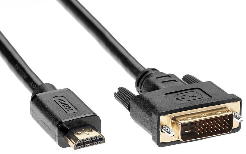 Кабель HDMI to DVI-D (19M -25M) 5м, TV-COM VCOM TV-COM HDMI (m) - DVI-D (m) 5м (LCG135E-5M) фото 1