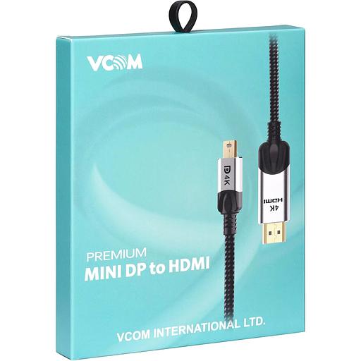 Кабель-переходник miniDisplayPort M-> HDMI M 4K@60Hz 1.8m VCOM (CG615M-1.8M) Кабель-переходник VCOM Mini DisplayPort M/HDMI M (CG615M-1.8) фото 8