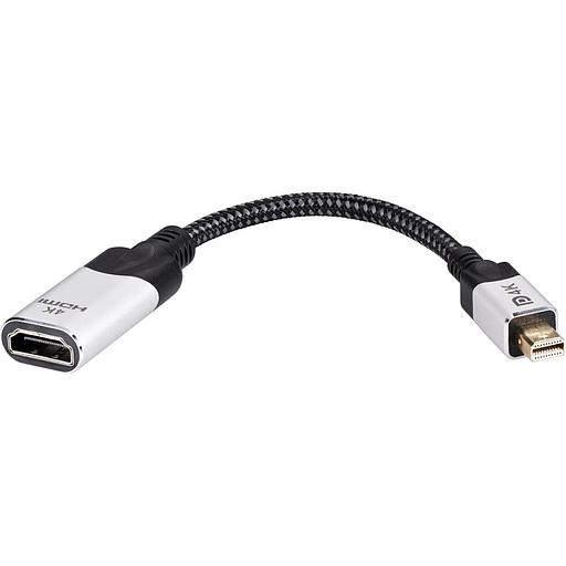 Адаптер miniDisplayPort(M) ---> HDMI(F) 0.15m 4K@60Hz VCOM Адаптер VCOM Mini DisplayPort M/HDMI F (CG616M-0.15) фото 1