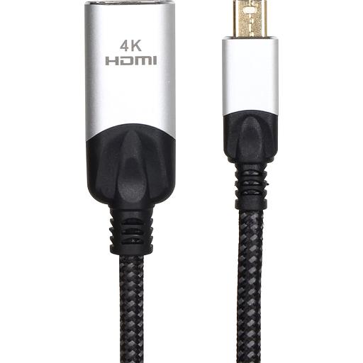 Адаптер miniDisplayPort(M) ---> HDMI(F) 0.15m 4K@60Hz VCOM Адаптер VCOM Mini DisplayPort M/HDMI F (CG616M-0.15) фото 3