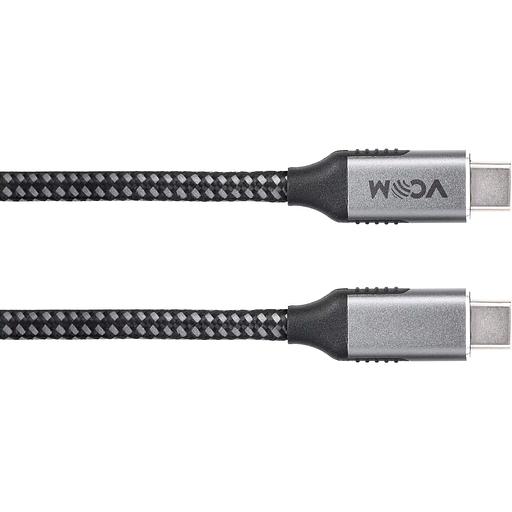 Кабель USB3.2 Gen2X2, CM->CM, 20Gbs, 100WT, 4KX60Hz, All shell, 1.8m VCOM Кабель VCOM USB 3.1 Type-C M/USB 3.1 Type-C M (CU420M-1.8M) фото 3