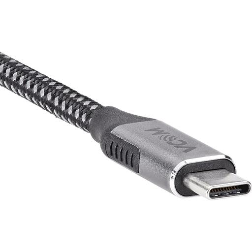 Кабель USB3.2 Gen2X2, CM->CM, 20Gbs, 100WT, 4KX60Hz, All shell, 1.8m VCOM Кабель VCOM USB 3.1 Type-C M/USB 3.1 Type-C M (CU420M-1.8M) фото 5
