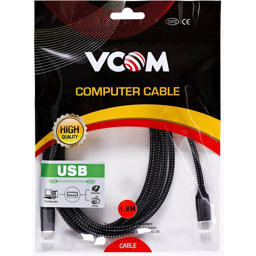 Кабель USB3.2 Gen2X2, CM->CM, 20Gbs, 100WT, 4KX60Hz, All shell, 1.8m VCOM Кабель VCOM USB 3.1 Type-C M/USB 3.1 Type-C M (CU420M-1.8M) фото 8
