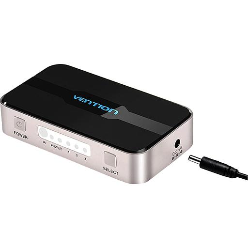 Переключатель (switch) 3x1 Vention HDMI v1.4 Переключатель Vention HDMI v1.4 19F x 3/HDMI 19F/ DC Jack 3.5mm (m) F (AFFH0) фото 2