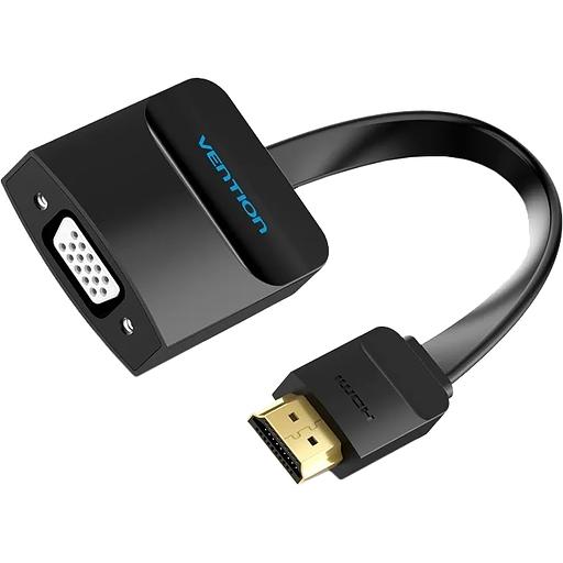 Мультимедиа конвертер Vention HDMI > VGA + аудио, гибкий, плоский Мультимедиа конвертер Vention HDMI 19М/VGA F/mini Jack 3.5 mm F/micro USB 2.0 Type B F (ACKBB) фото 4
