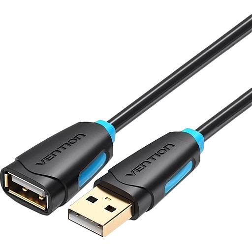 Кабель-удлинитель Vention USB 2.0 AM/AF - 1м Чёрный Кабель-удлинитель Vention USB 2.0 AM/AF - 1 м (CBCBF) фото 1