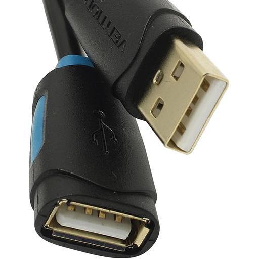 Кабель-удлинитель Vention USB 2.0 AM/AF - 1м Чёрный Кабель-удлинитель Vention USB 2.0 AM/AF - 1 м (CBCBF) фото 2