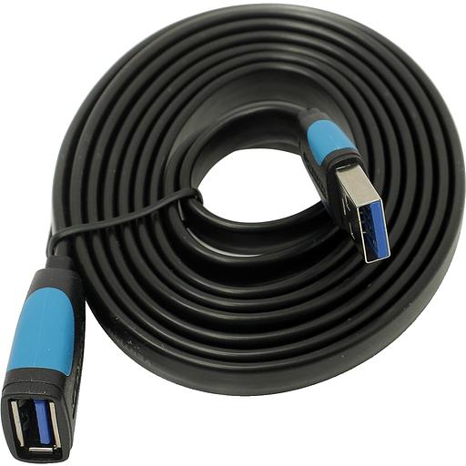 Кабель-удлинитель Vention USB 3.0 AM/AF - 1,5м плоский Кабель-удлинитель Vention USB 3.0 AM/AF - 1.5 м (VAS-A13-B150) фото 3