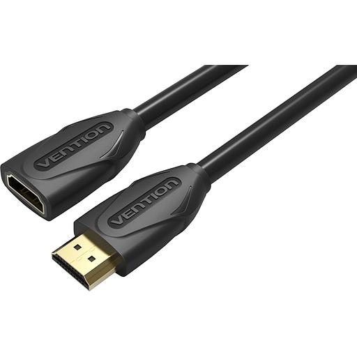 Кабель-удлинитель Vention HDMI High speed v1.4 with Ethernet 19F/19M - 5м Black Edition Удлинитель Vention HDMI(f)/HDMI(m) - 5 м (VAA-B06-B500) фото 1