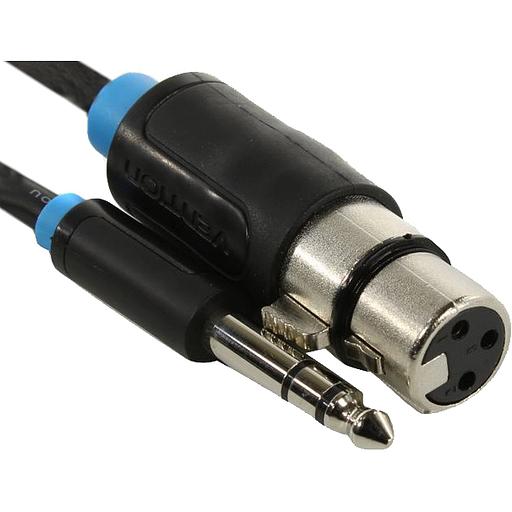 Кабель Vention аудио Jack 6.5 M/XLR F - 2м Кабель Vention jack 6.5 mm(m)/XLR(f) - 2 м (BBEBH) фото 3