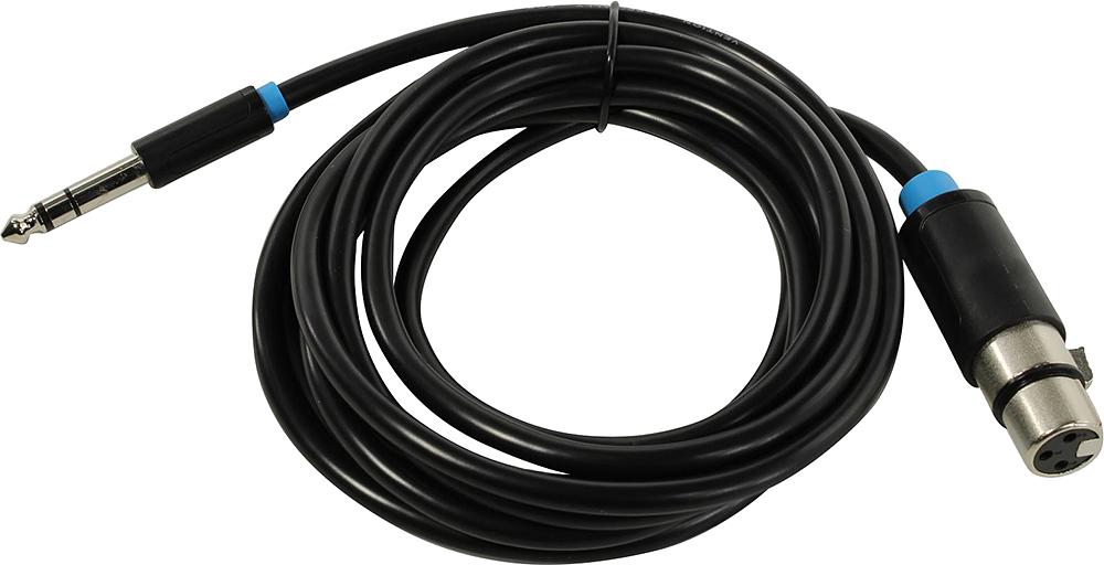 Кабель Vention аудио Jack 6.5 M/XLR F - 3м Кабель Vention jack 6.5 mm(m)/XLR(f) - 3 м (BBEBI) фото 4