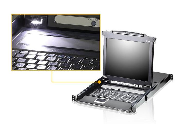 8-портовый KVM-переключатель с ЖК-дисплеем Slideaway/ATEN ATEN CL5708MR фото 2