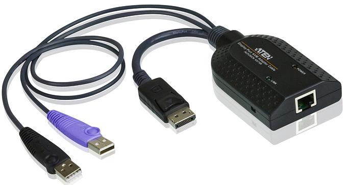 Модуль удлинителя, Display port+KBD+MOUSE USB, 50 метр., для подкл. комплекта перключат. KN2124v/2140v/4124v/4140v/2116A/2132/4116/4132; KM0532/0932/0032, макс.разреш. 1920х1200, RJ45+HD-DP+USB A-тип, Female+2xMale, без Б.П., (DDC2B) [KA7169] ATEN KA7169 фото 1