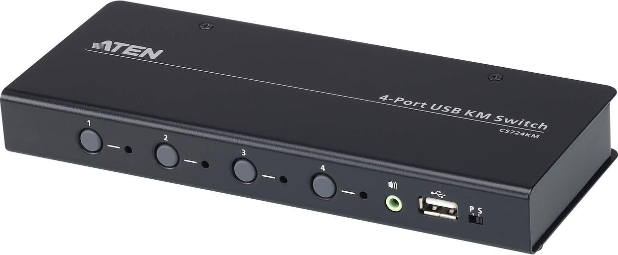 4-портовый USB КМ-переключатель с функцией Boundless Switching (кабели включены) ATEN CS724KM фото 1