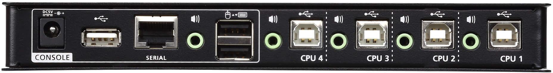 4-портовый USB КМ-переключатель с функцией Boundless Switching (кабели включены) ATEN CS724KM фото 4
