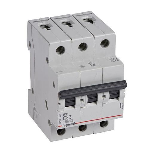 RX3 Авт.выключатель 4,5кА 32А 3П C Legrand 419711 фото 3