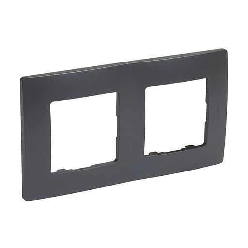 ETIKA Рамка 2поста цвет антрацит Legrand 672582 фото 2