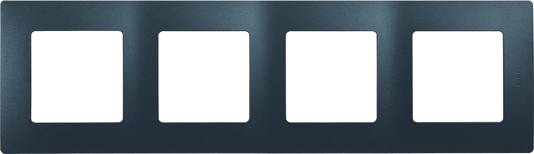 ETIKA Рамка 4поста цвет антрацит Legrand 672584 фото 1