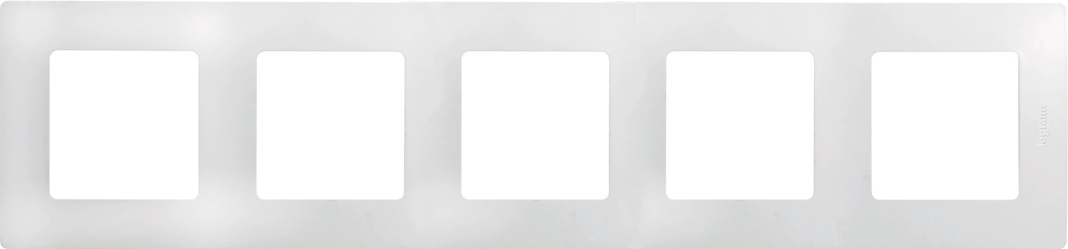 ETIKA Рамка 5 постов, бел. Legrand 672505 фото 1