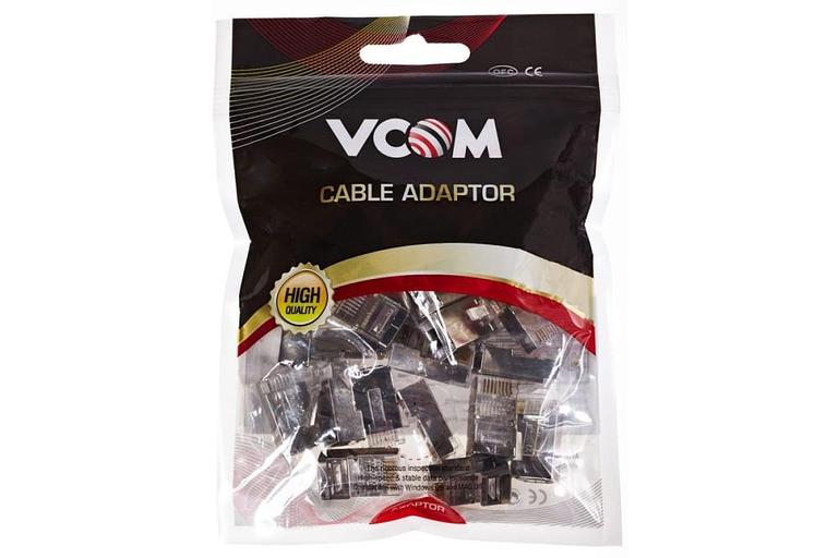 Коннекторы RJ45 8P8C для FTP кабеля 5 кат. экранированные, 20шт, VCOM VCOM VNA2230-1/20 фото 1