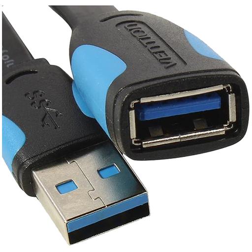 Кабель-удлинитель Vention USB 3.0 AM/AF - 3м плоский Кабель-удлинитель Vention USB 3.0 AM/AF - 3 м (VAS-A13-B300) фото 2