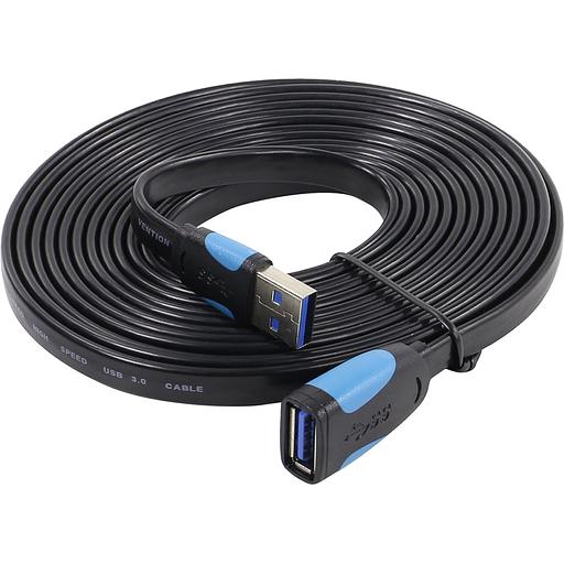 Кабель-удлинитель Vention USB 3.0 AM/AF - 3м плоский Кабель-удлинитель Vention USB 3.0 AM/AF - 3 м (VAS-A13-B300) фото 3