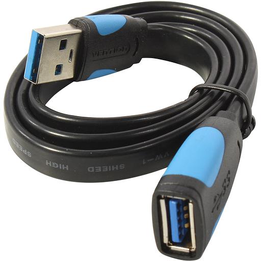 Кабель-удлинитель Vention USB 3.0 AM/AF - 0.5м плоский Кабель-удлинитель Vention USB 3.0 AM/AF - 0.5 м (VAS-A13-B050) фото 3
