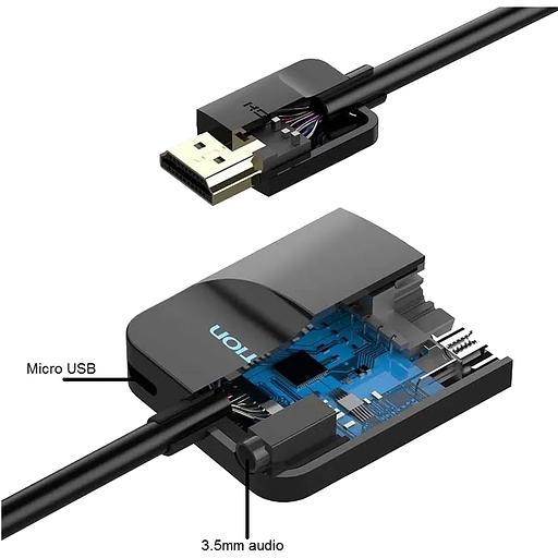 Мультимедиа конвертер Vention HDMI > VGA + аудио Мультимедиа конвертер Vention HDMI 19М/VGA F/mini Jack 3.5 mm F/micro USB 2.0 Type B F (ACHBB) фото 5