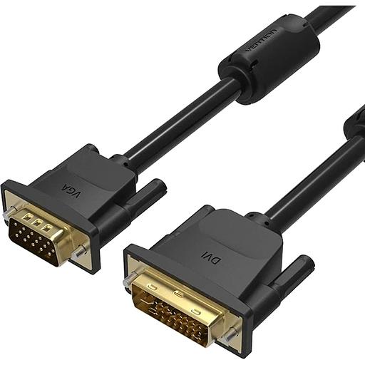 Кабель Vention DVI-I Dual link 24+5M/VGA 15M с ферритовым фильтром - 3м. Кабель Vention DVI-I(m)/VGA(m) - 3 м (EACBI) фото 1