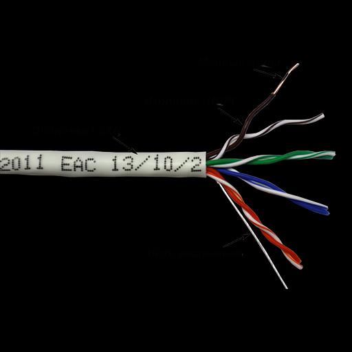 Кабель Кабель TWT UTP, серии XL, 4 пары, Кат.5e, LSZH, белый, 305 метров (TWT-5EUTP-XL-LSZH) фото 1