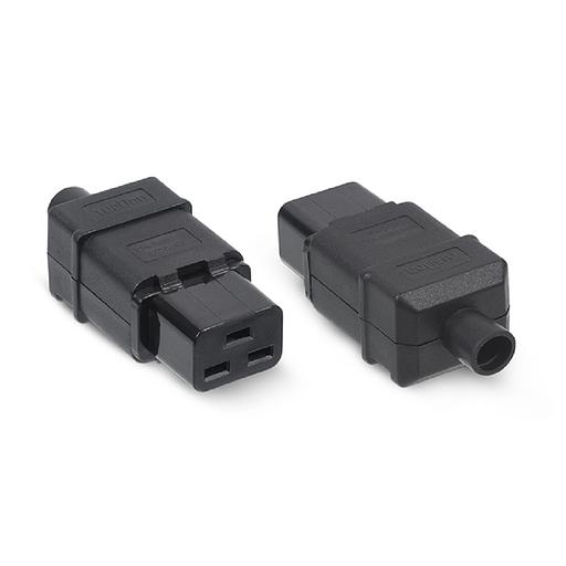 Вилка Cabeus IEC-320-C19 Вилка С19 разборная, 16А, 250 V, черная (IEC-320-C19) фото 1