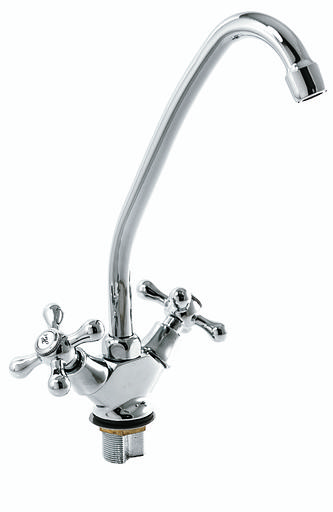 Смеситель Кухня SANTREK AQUA-200 "NOSTALGIE" 1/2 м/к на гайке Крест SL 597 Опт фото 1