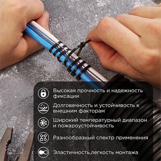 Rexant (07-0101) Хомут nylon 2.5 х 100 мм 100 шт черный фото 2