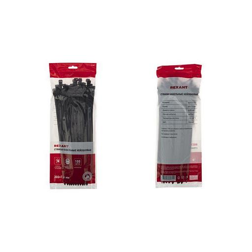 Rexant (07-0303) Хомут широкий nylon 8.0 х 300 мм 100 шт черный фото 4