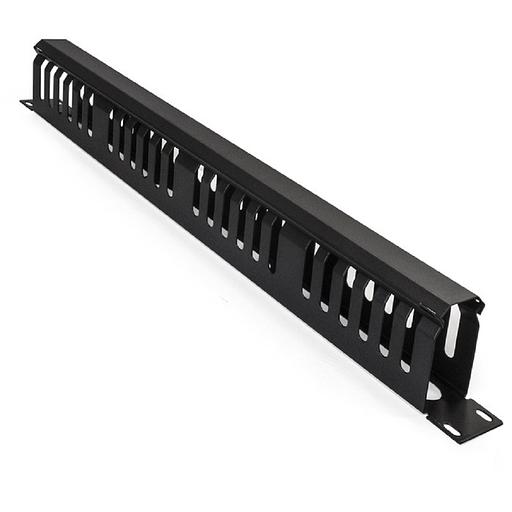 Exegate EX292873RUS Exegate EX292873RUS Кабельный органайзер ExeGate CM19-1U-24M-CV (горизонтальный 19" 1U, металлический, 2 окна в основании профиля, гребенка на 24 выреза, глубина 45mm, с металличес фото 1