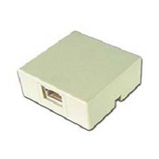 Gembird TA-101 Розетка телефонная RJ-11 (6P4C) внешняя 1 порт, белая фото 1