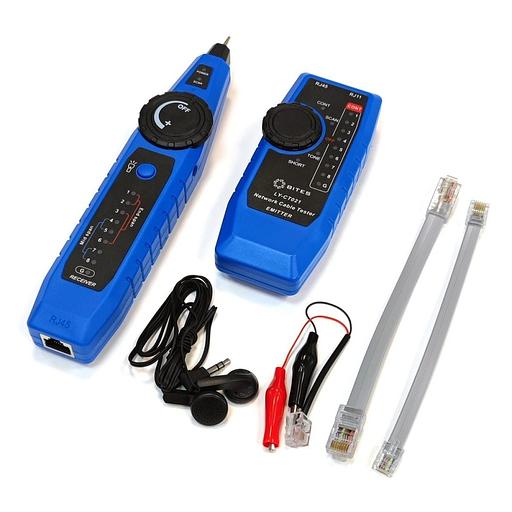 5bites LY-CT021 Тестер-трассоискатель кабеля UTP / STP / TEL / POE фото 1