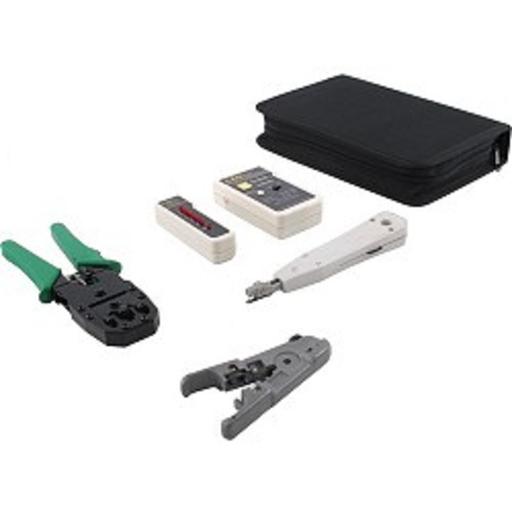 5bites TK031 Набор инструментов, клещи LY-T2007C универсальные, LY-T2021 Krone, нож LY-501B, тестер фото 1