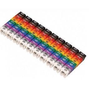 IEK UMK04-02-09 Маркер МКН комплект цифр "0-9" 4 мм2 (100шт/упак) IEK фото 1