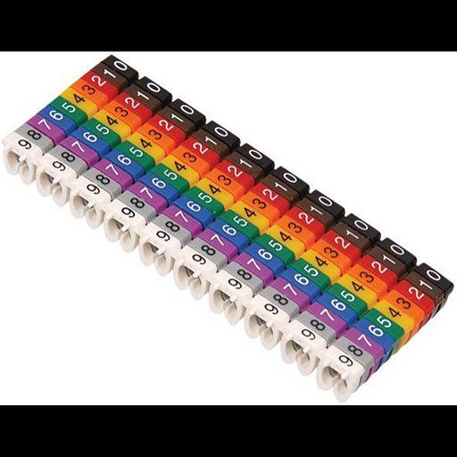 IEK UMK06-02-09 Маркер МКН комплект цифр "0-9" 6 мм2 (100шт/упак) IEK фото 1